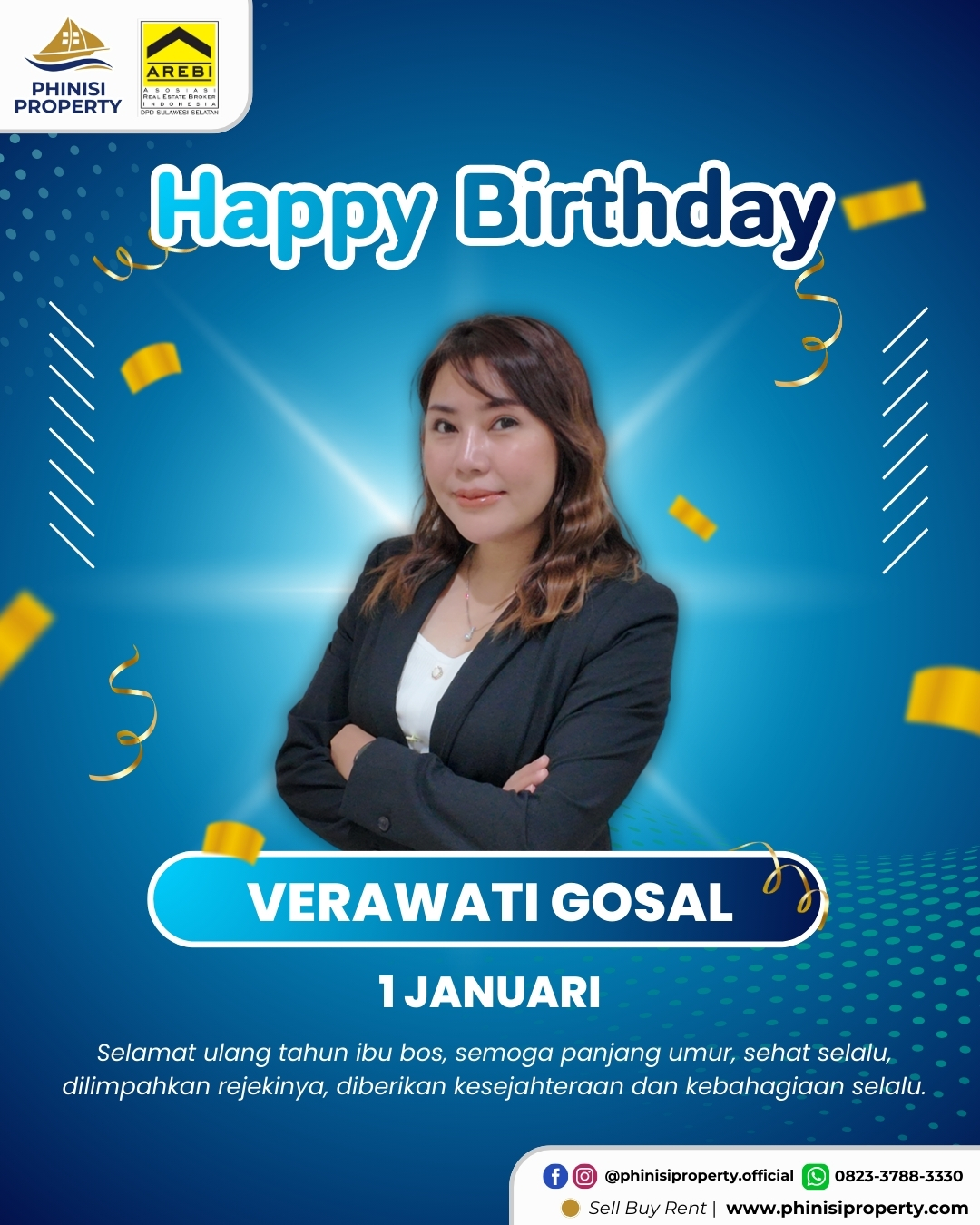 Happy Birthday Bu Verawati Gosal