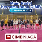 Main Padel bersama Bank CIMB Niaga – 21 Februari 2026